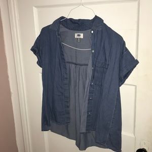 Short sleeve denim top